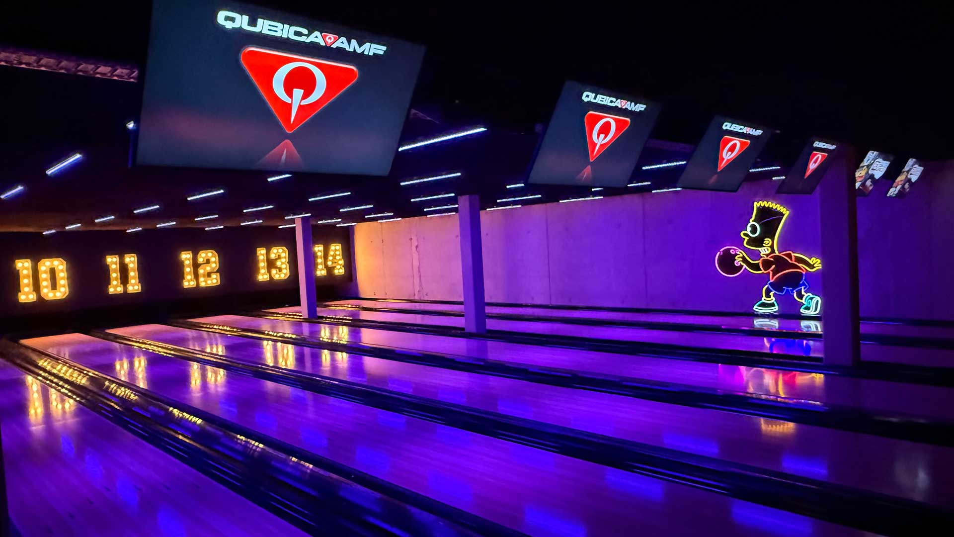 This is an image of a group bowling event